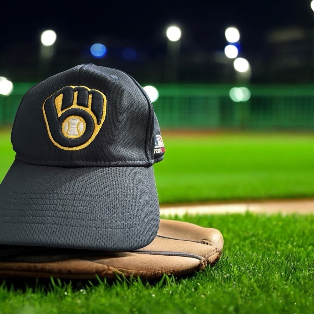 Classic Black Cap with Gold Emblem